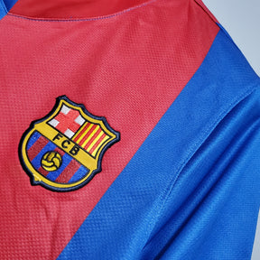 Camisa Barcelona Retrô Home 05/06 Torcedor Masculina - Vermelha e Azul