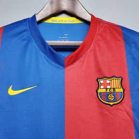 Camisa Barcelona Retrô Home 05/06 Torcedor Masculina - Vermelha e Azul