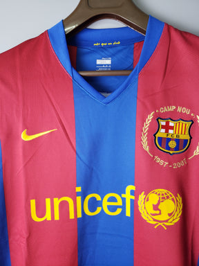 Camisa Retrô Barcelona Home 07/08 - Azul e Grená | Edição Clássica e Memorável