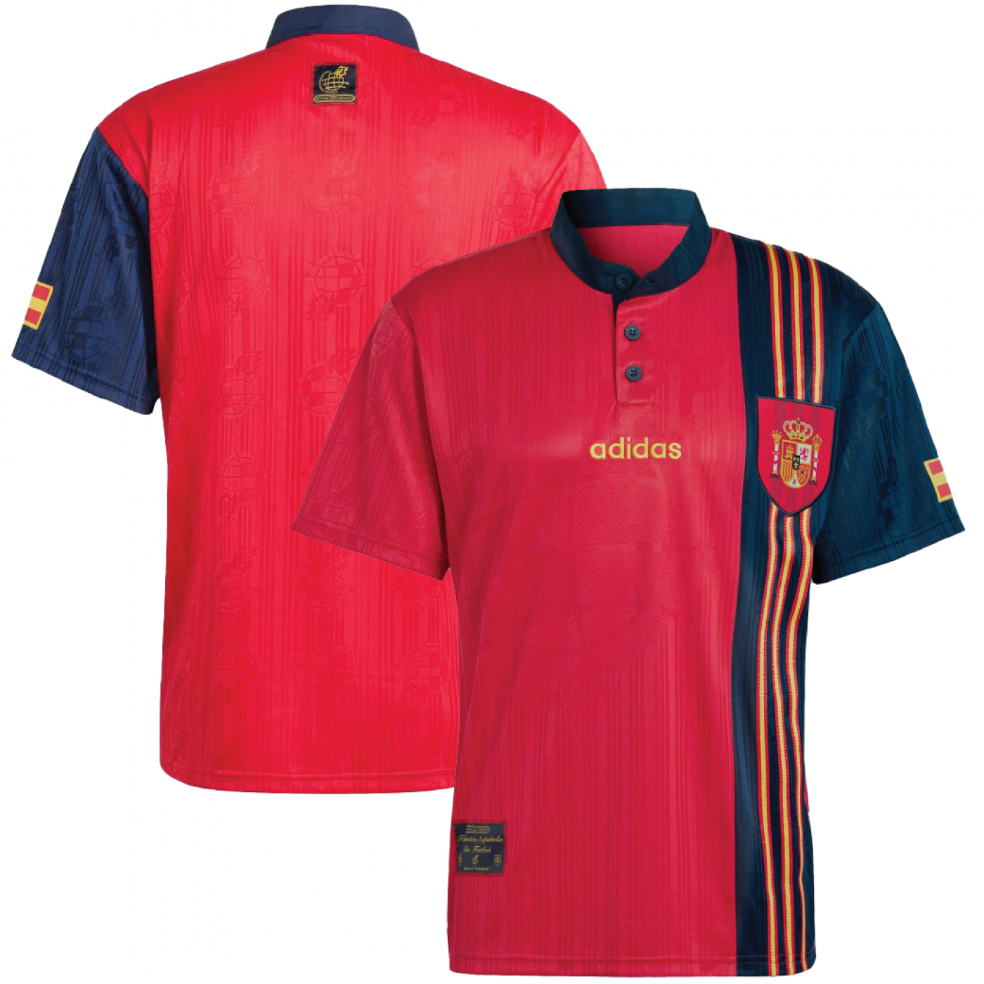 Camisa l Espanha 1996/97 Adidas - Versão Retrô Masculina - Vermelha