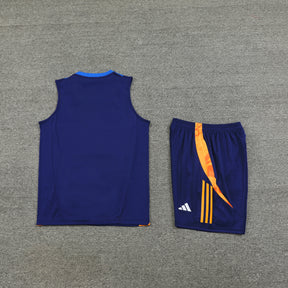 Kit de Treino Juventus 24/25 Azul e Laranja