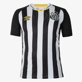 Camisa Santos II 25/26  Torcedor Umbro Masculina - Preto+Branco
