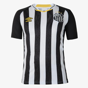 Camisa Santos II 25/26  Torcedor Umbro Masculina - Preto+Branco
