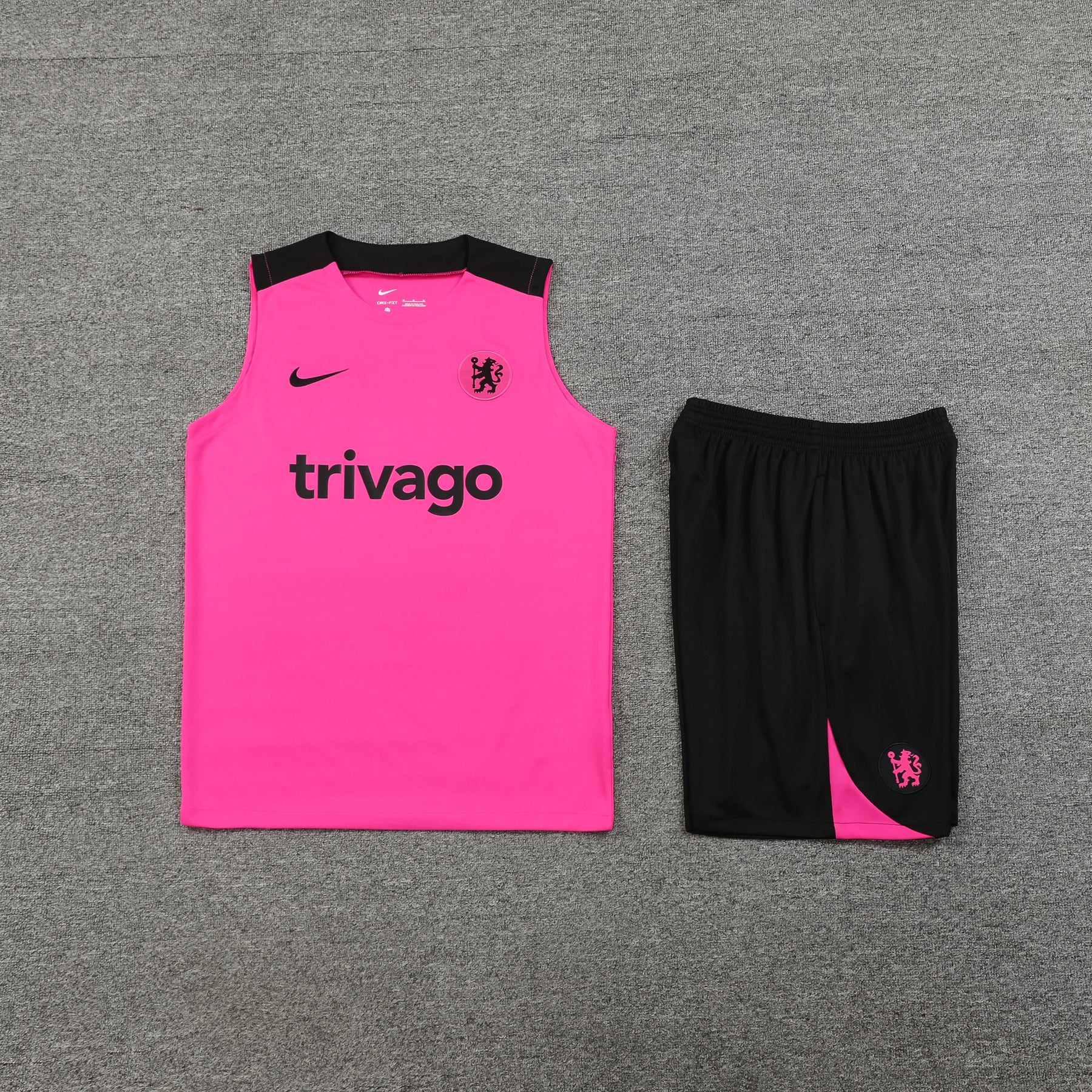 Kit de Treino Chelsea Nike 24/25 - Camisa e Bermuda-Rosa