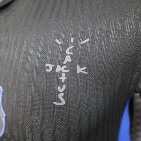 Camisa Barcelona x Travis Scott away 24/25 Versão jogador - Preta