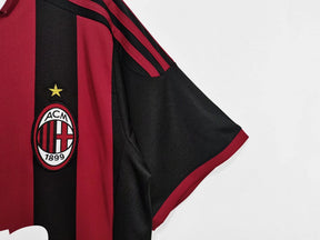 Camisa Ac Milan 2009/10 - Versão Retrô Masculino - Preto e Vermelho