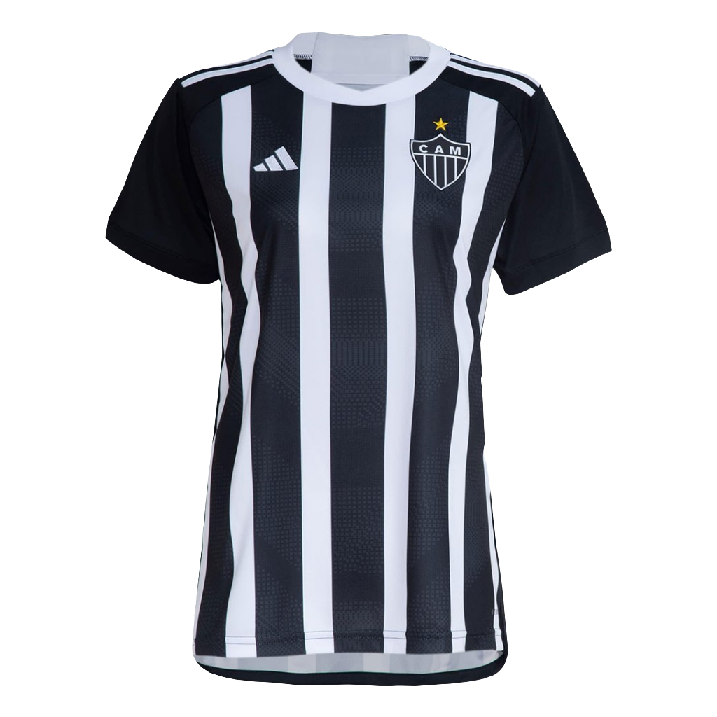 Camisa Atlético Mineiro I 24/25 s/n° Torcedor Adidas Feminina - Branco+Preto