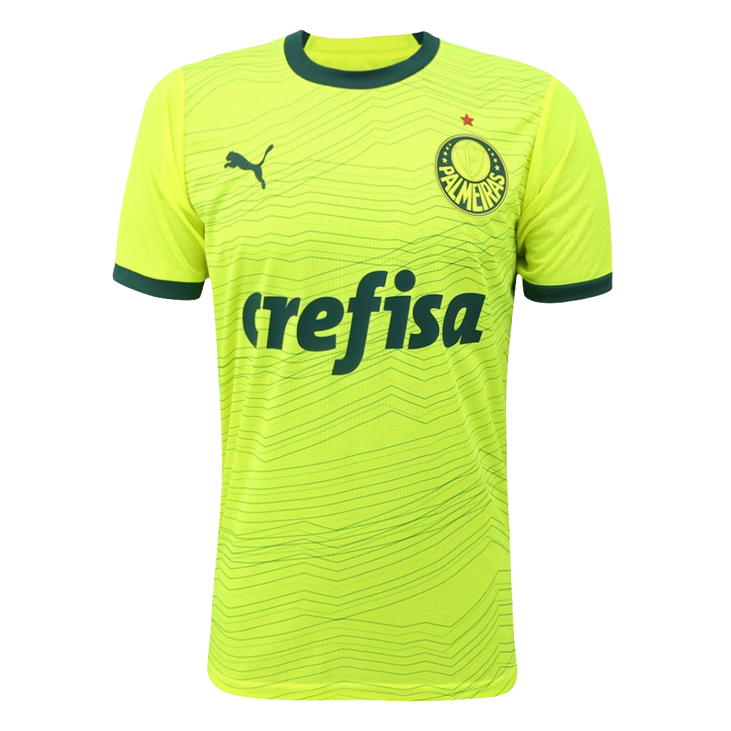 Camisa Palmeiras III 23/24 s/n° Torcedor Puma Masculina - Amarelo Fluorescente