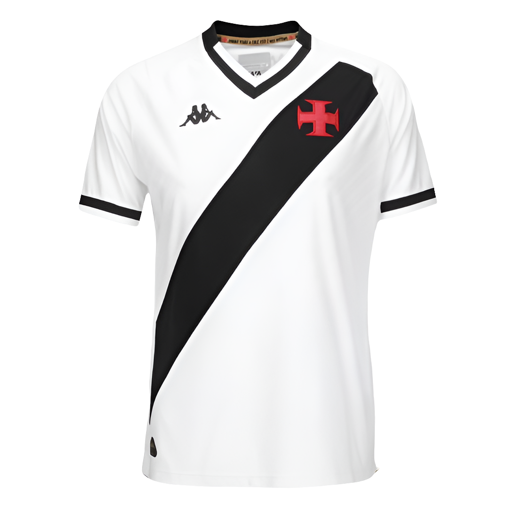 Camisa Vasco II 25/26 s/n Jogador Kappa Feminina - Branco+Preto