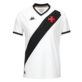 Camisa Vasco II 25/26 s/n Jogador Kappa Feminina - Branco+Preto