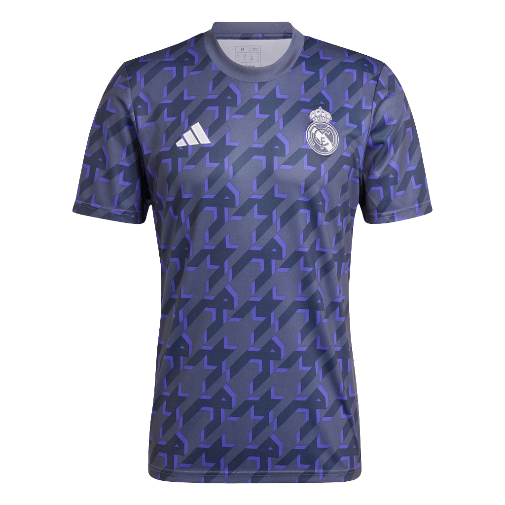 Camisa Real Madrid 24/25 Pré Jogo Adidas Masculina - Azul+Branco