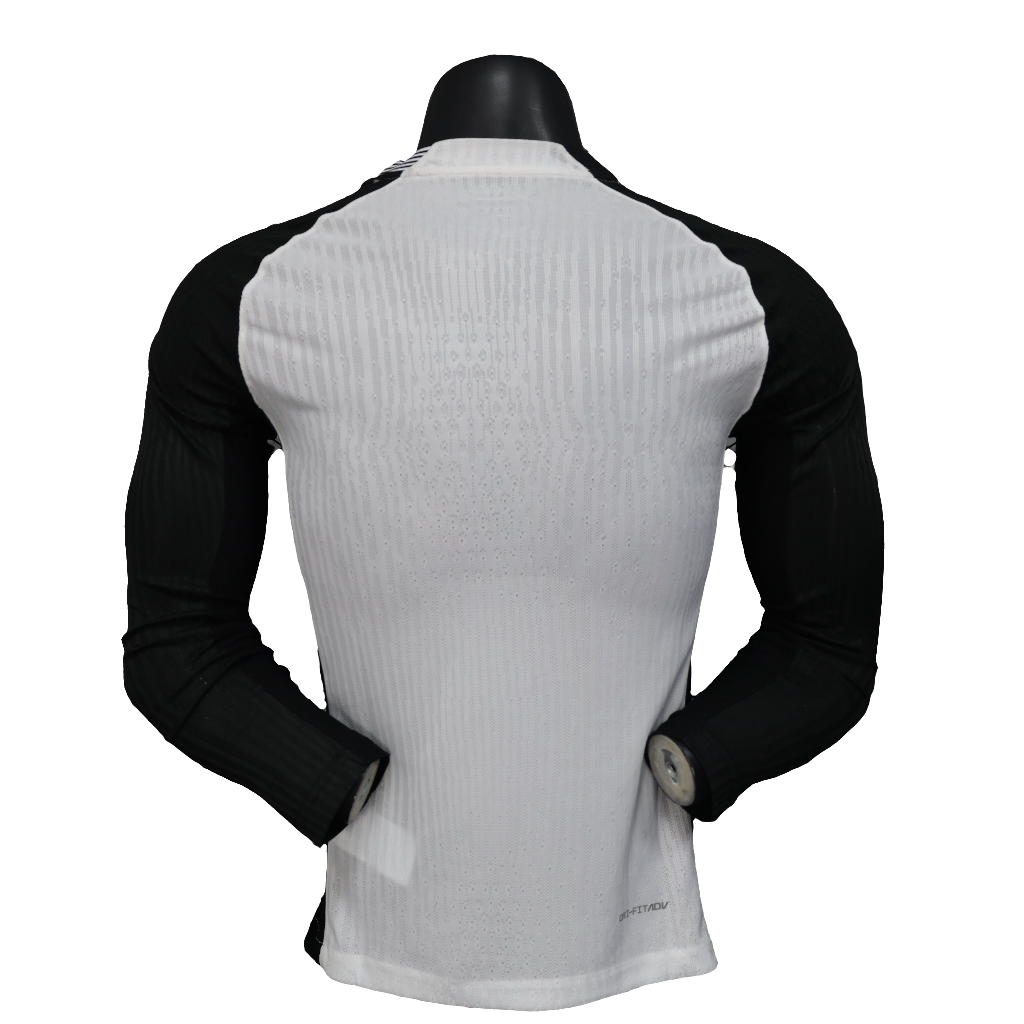 Camisa Corinthians l 25/26 S/N Jogador Manga Longa Nike Masculina - Branco+Preto