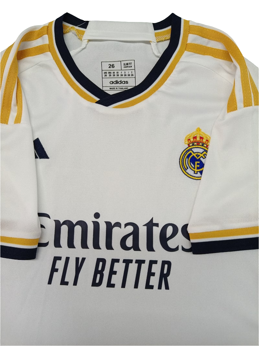 Kit Infantil Real Madrid Home 23/24 - Branco