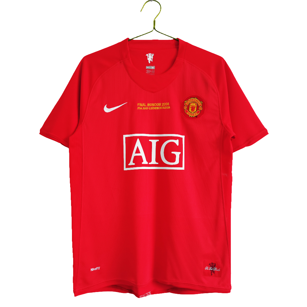 Camisa Manchester United 2007/08 - Versão Retrô Masculina - Vermelha