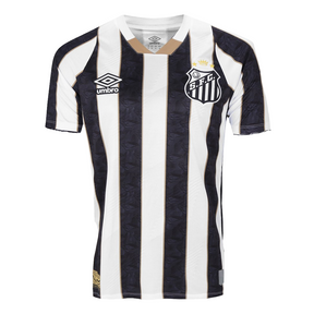 Camisa Santos II 24/25 s/n° Torcedor Umbro Masculina - Preto+Branco