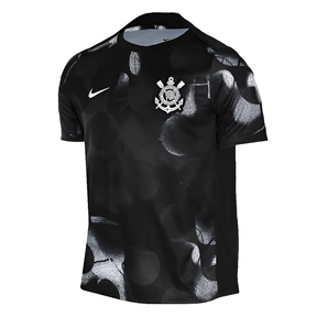 Camisa Corinthians Pré Jogo 25/26 Nike Masculina - Preto+Branco
