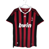 Camisa Ac Milan 2009/10 - Versão Retrô Masculino - Preto e Vermelho