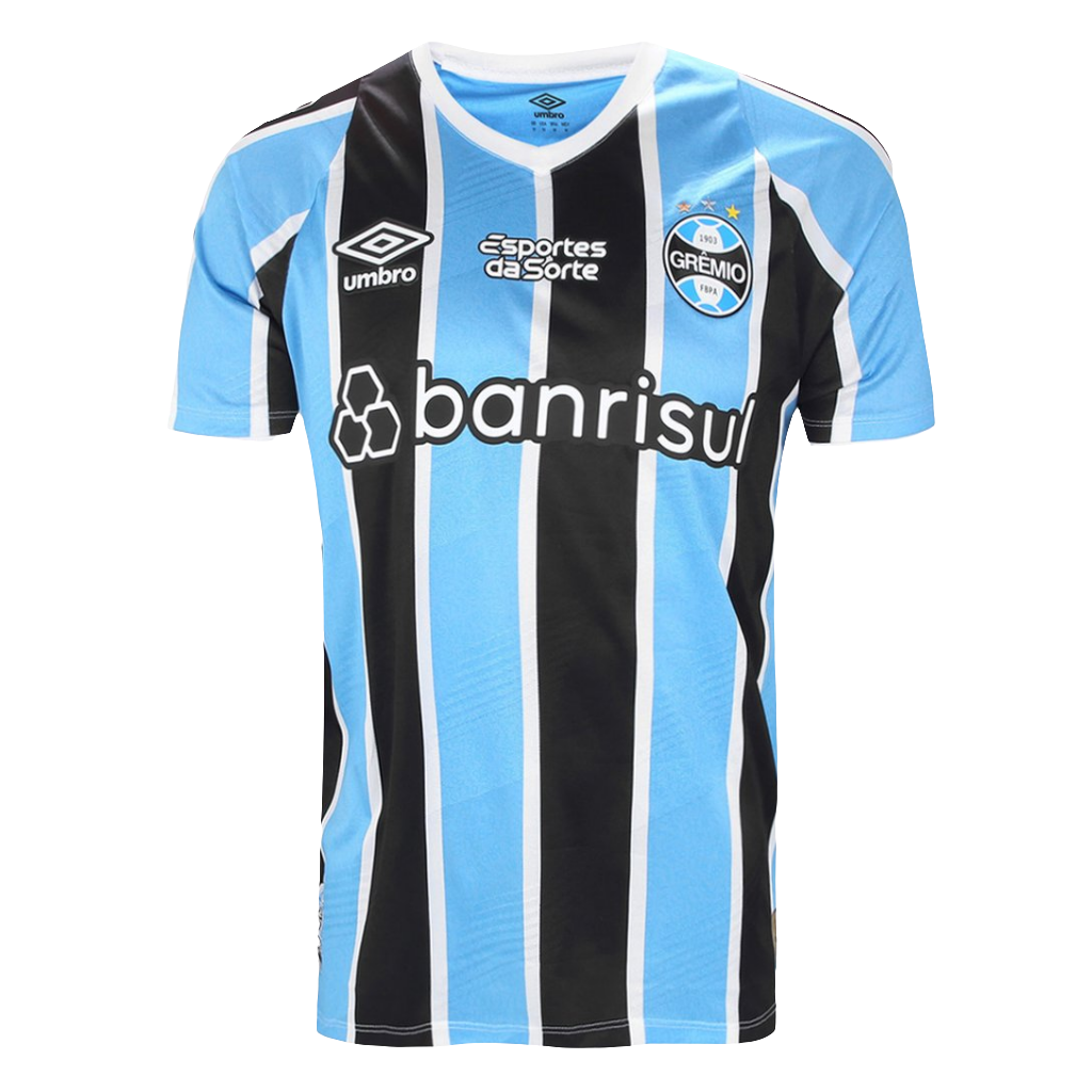 Camisa Grêmio I 24/25 s/n° Torcedor Umbro Masculina - Azul+Preto