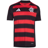 Camisa Flamengo I 25/26 s/n° Torcedor Adidas Masculina - Vermelho+Preto