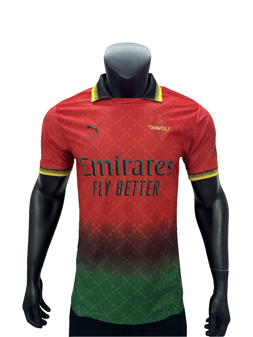 Camisa AC MILAN x OFF-WHITE™ 2024/25 - versão jogador - Masculina