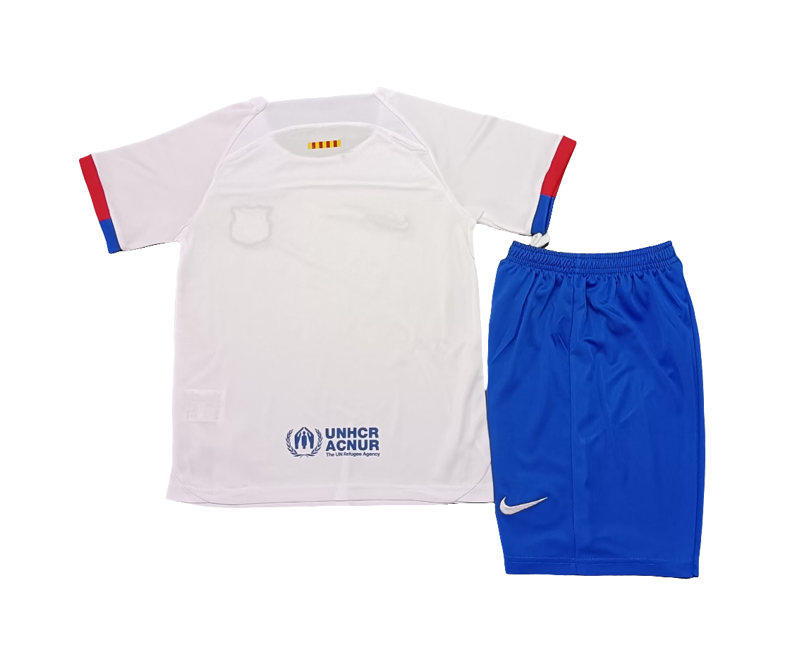 Kit Infantil Nike Barcelona II 2023/24 - Branco