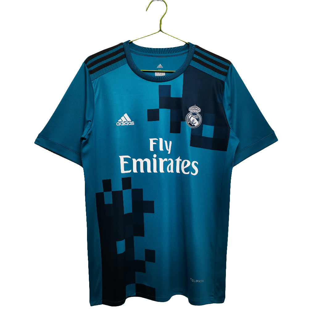 Camisa Real  Madrid 2017/18 - Versão Retrô Masculino - Azul