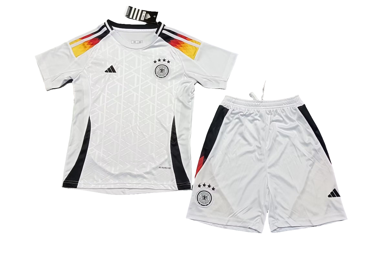 Kit Infantil Seleção Alemanha l 2024/25 Adidas Masculina - Branco