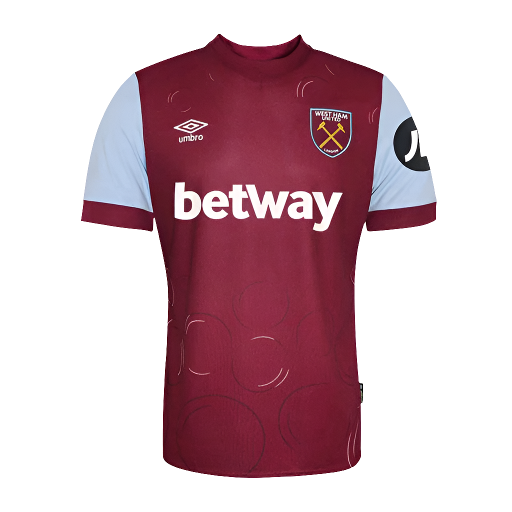 Camisa West Ham Home 23/24 s/n° Torcedor Masculino - Grená