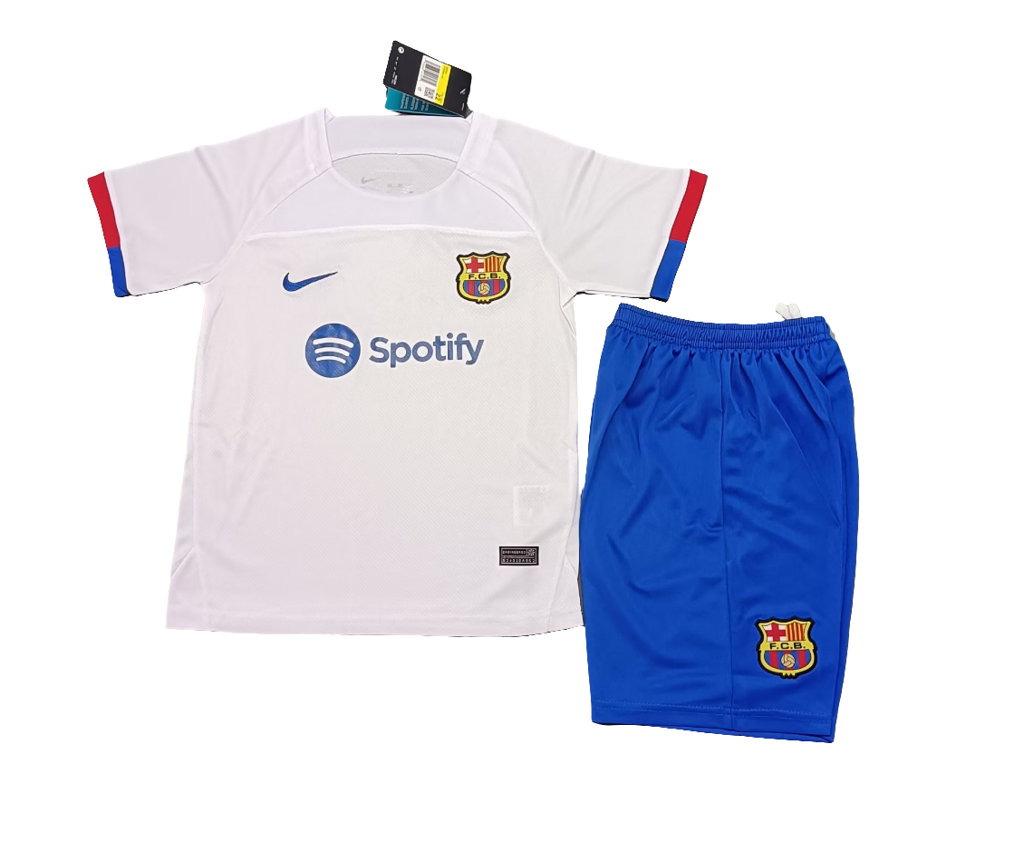 Kit Infantil Nike Barcelona II 2023/24 - Branco