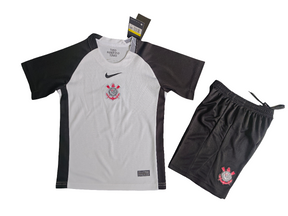 Kit Infantil Corinthians 25/26 Torcedor Nike - Branco + Preto