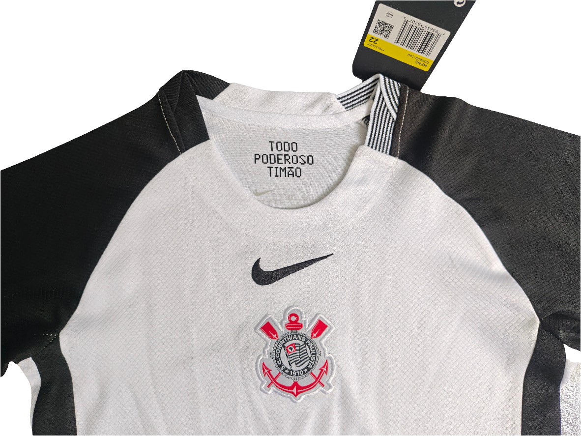 Kit Infantil Corinthians 25/26 Torcedor Nike - Branco + Preto