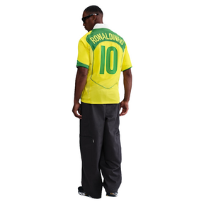 Camisa Brasil Nike Reedição Total 90 Ronaldinho Masculina - Amarelo e Verde