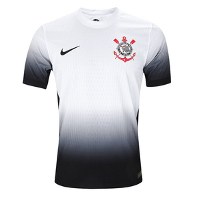 Camisa Corinthians I 24/25 s/n° Jogador Nike Masculina - Branco+Preto