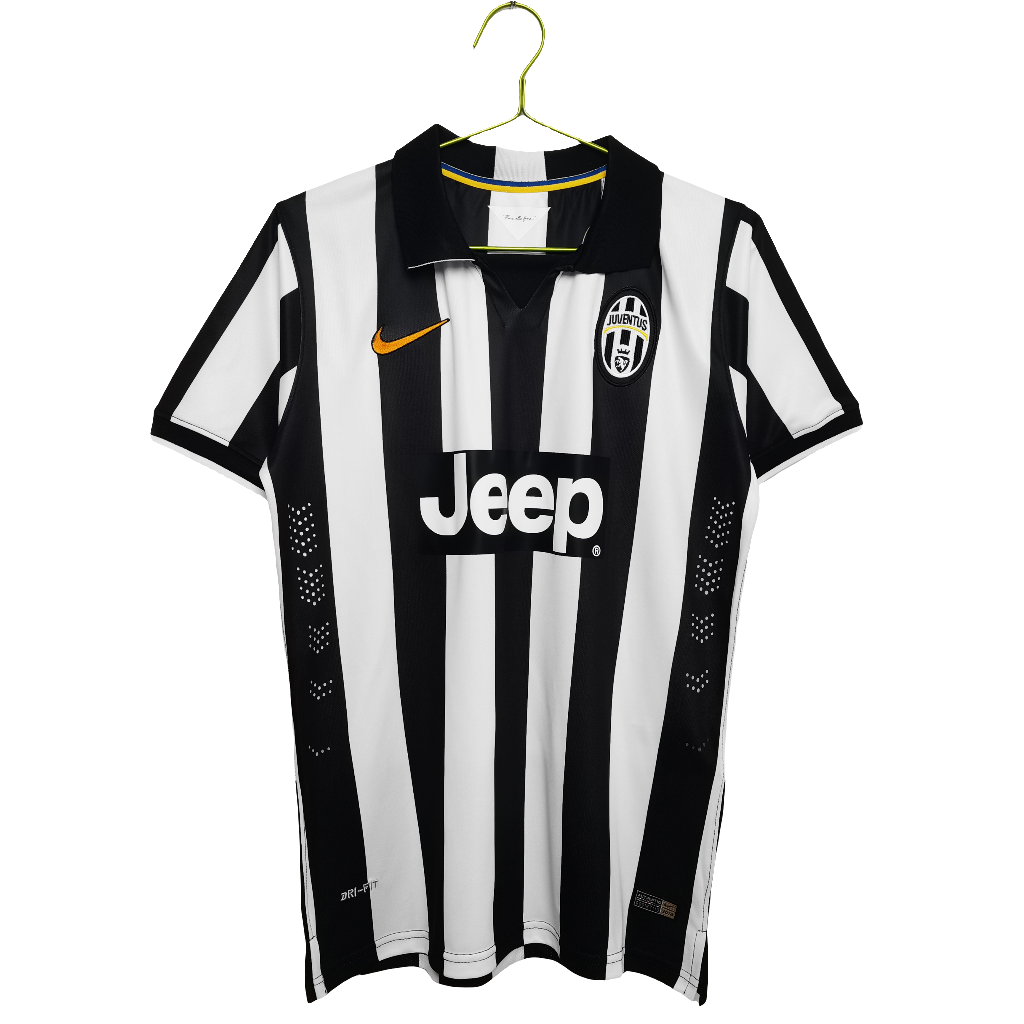 Camisa Juventus 2014/15- Versão Retrô Masculino - Preto e Branco