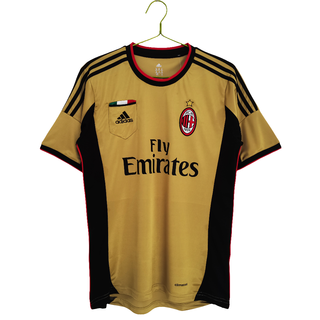 Camisa Ac Milan 2013/14 - Versão Retrô Masculino - Dourada