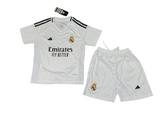 Kit Real Madrid Infantil Home 24/25 Adidas - Branco