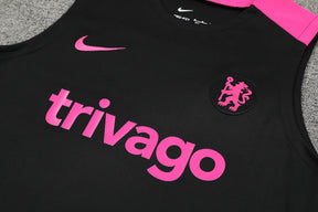 Kit de Treino Chelsea Nike 24/25 - Camisa e Bermuda- Preto e Rosa