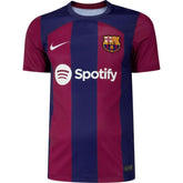Camisa Barcelona I 23/24 - Torcedor Nike Masculina - Azul e Grená