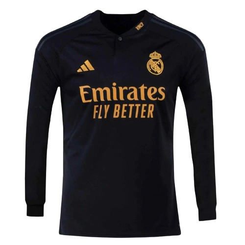 Camisa Real Madrid 2023/24 III Manga Longa Preta Adidas