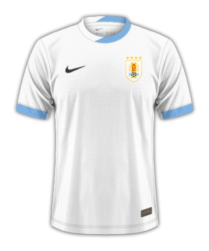 Camisa Uruguai II 24/25 - Masculino Torcedor - Branco