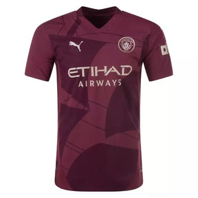 Camisa Manchester City II Away 2024/25 Jogador Vinho