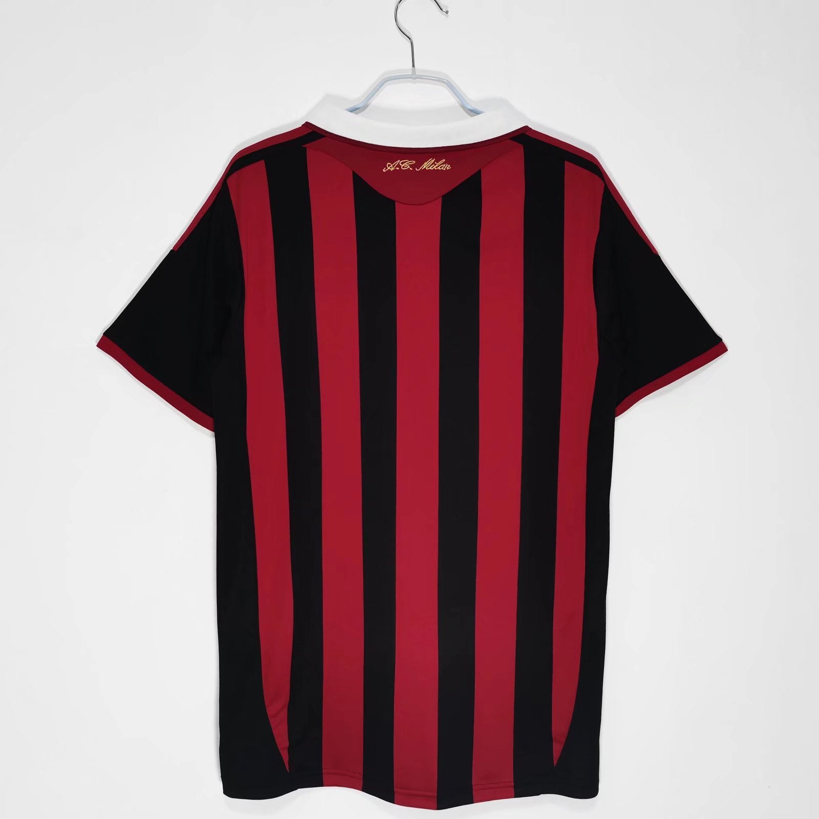 Camisa Ac Milan 2009/10 - Versão Retrô Masculino - Preto e Vermelho