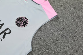 Kit de Treino PSG 24/25 Cinza Azulado e Preto