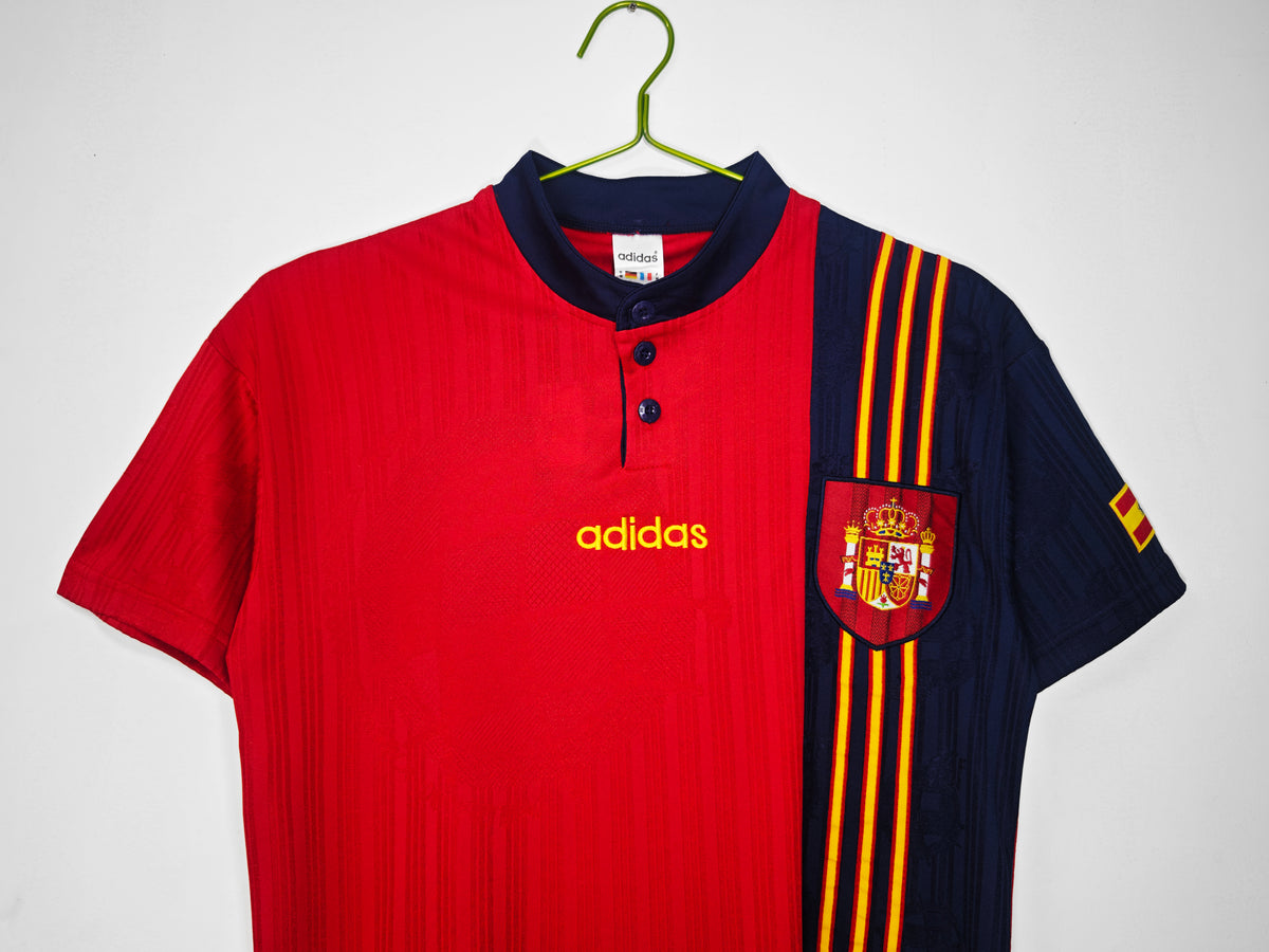 Camisa Seleção Espanha Home 1996/97 - Versão Retrô - Vermelha - Masculina