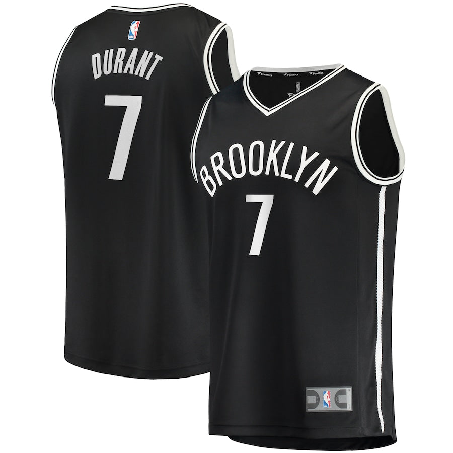 Regata NBA Brooklyn Nets Kevin Durant Fanáticos Fast Break - Preta - Icon Edition - Masculina