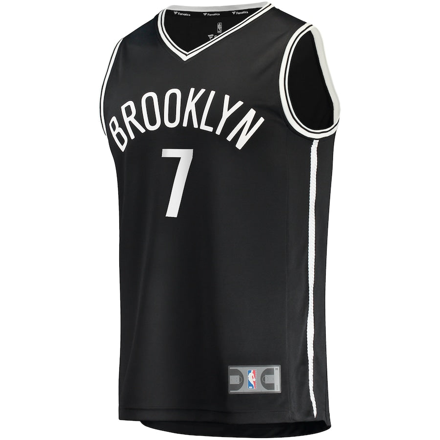 Regata NBA Brooklyn Nets Kevin Durant Fanáticos Fast Break - Preta - Icon Edition - Masculina