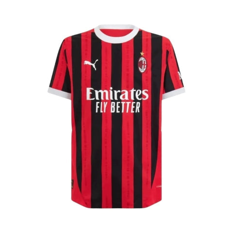 Camisa Milan I 24/25 Puma Torcedor Masculina Vermelha Listrada