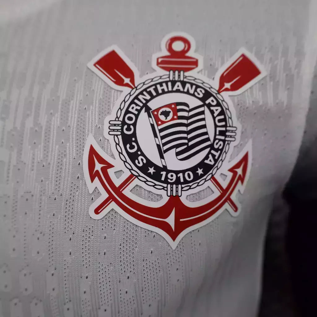 Camisa Corinthians I 24/25 s/n° Jogador Nike Masculina - Branco+Preto