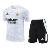 Kit Treino Real Madrid 25/26 Masculino - Adidas Branco com Preto