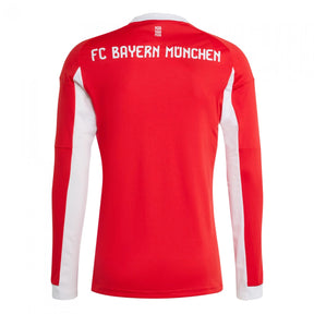 Camisa FC Bayern de Munique 25/26 Manga Longa - Versão Torcedor Masculino - Vermelha e Branco